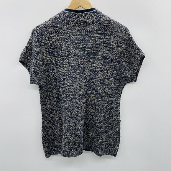 Christopher & Banks Womens Medium Short Sleeve Marled Cardigan Sweater Buckle - Picture 3 of 5